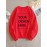 Men's Heavyweight Logo/Text Crew Neck Sweater - Personalized Bulk Orders, Pholyester Pullover for Team Uniforms, Promotions & Casual Wear, Loose Fit Winter Sweater with Logo Printing (Logo/Name/Message), PLUS SIZE