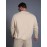 Men'S Loose Fit Sweatshirt - White Pullover with Minimalist Graphic, Soft Polyester Long Sleeve Shirt for Everyday & Formal Wear, Machine Washable Winter Sweater for Men, Sweater, Casual Wear, Korean Fashion, Durable Construction, Printed Top, Streetwear Lovers, PLUS SIZE