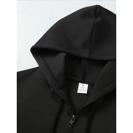 Men'S Plus Size Hooded Jacket - Navy Blue with Germany Deutschland Text, Zip-Up Front Closure, All-Season Casual Coat for Everyday & Formal Events, Lightweight Outerwear (Size Larger than Regular Fit), Versatile Layering, Modern Menswear, Durable Fabric, Stylish Coat, Urban Style, Layering Piece, Trendy Menswear, Highquality Stitching, Big And Tall Men, PLUS SIZE, Seasonal Fashion, Plus Size Men, ' Fashion Classy jacket, formal jacket men plus size talllageHeavy Jacket warmer mens