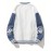 Men'S Large Size Casual Baseball Jacket with Letter Print & Team Spirit Design - Warm Outerwear, Snap Closure & Functional Pockets, Spring/Fall Outdoor Sports Apparel, Christmas Gift for Men (No Hat Included) - Trendy Casual Style for Casual Attire