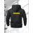 Men'S Plus Size Casual Hooded Jacket - Black with Orange 
