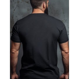 Plus Size Men's Crew Neck T-Shirt - Soft, Breathable, and Stretchy 100% Polyester Knit Fabric, Regular Fit with Funny Humorous Slogan for Spring, Summer, and Fall Seasons