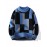 Men'S Geometric Checkered Crew Neck Sweater - Soft Warm Textured Pullover, /Brown Pattern, Cozy Fall Winter Sweater for Street Style & Layered Outfits, Casual Daily Wear, Versatile for Semi-Formal Events, Order Two Sizes for Best Fit (Regular Fit)